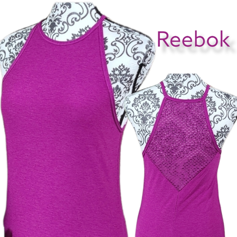 Reebok High Neck Mesh Back Athletic Tank Top - Picture 3 of 6